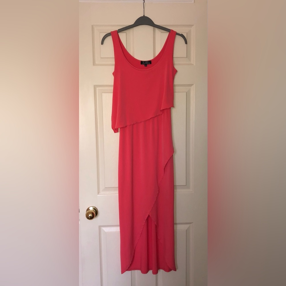 Robin Coral Pink Asymmetrical Dress